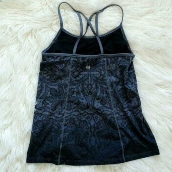Athleta Harmonious Grey Y Tank Top Sz Small - Picture 3 of 6